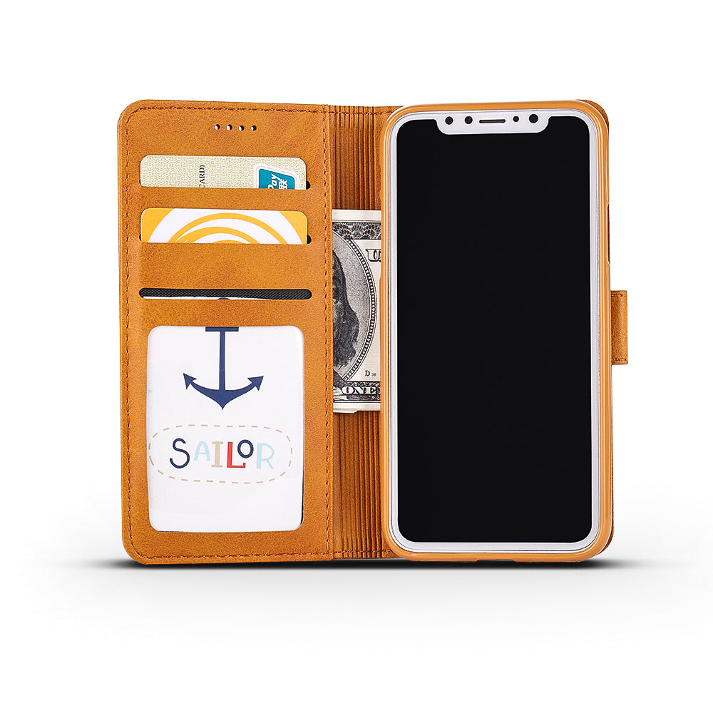 LC.IMEEKE Wallet Stand Leather Protective Case for iPhone X/10