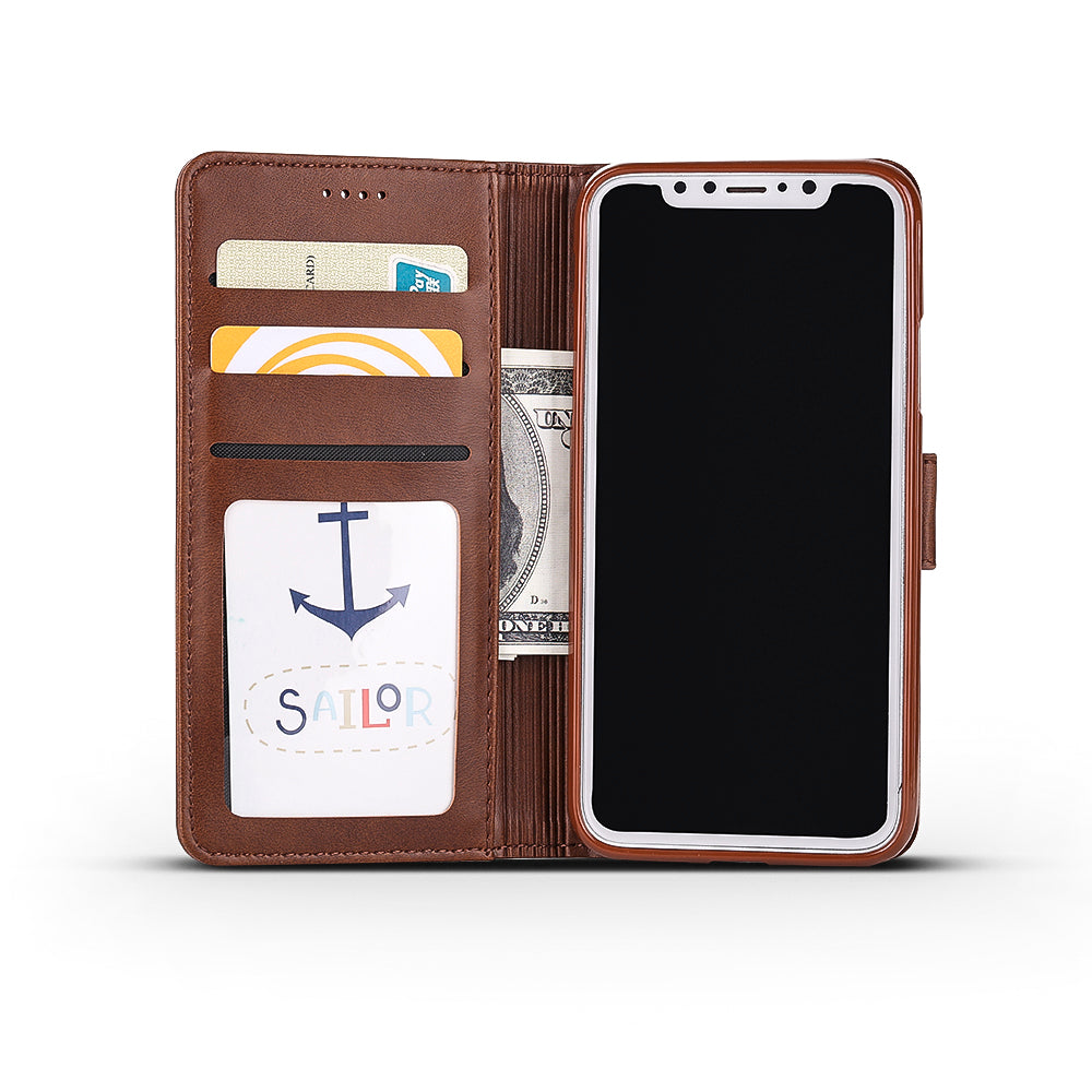 LC.IMEEKE Wallet Stand Leather Protective Case for iPhone X/10