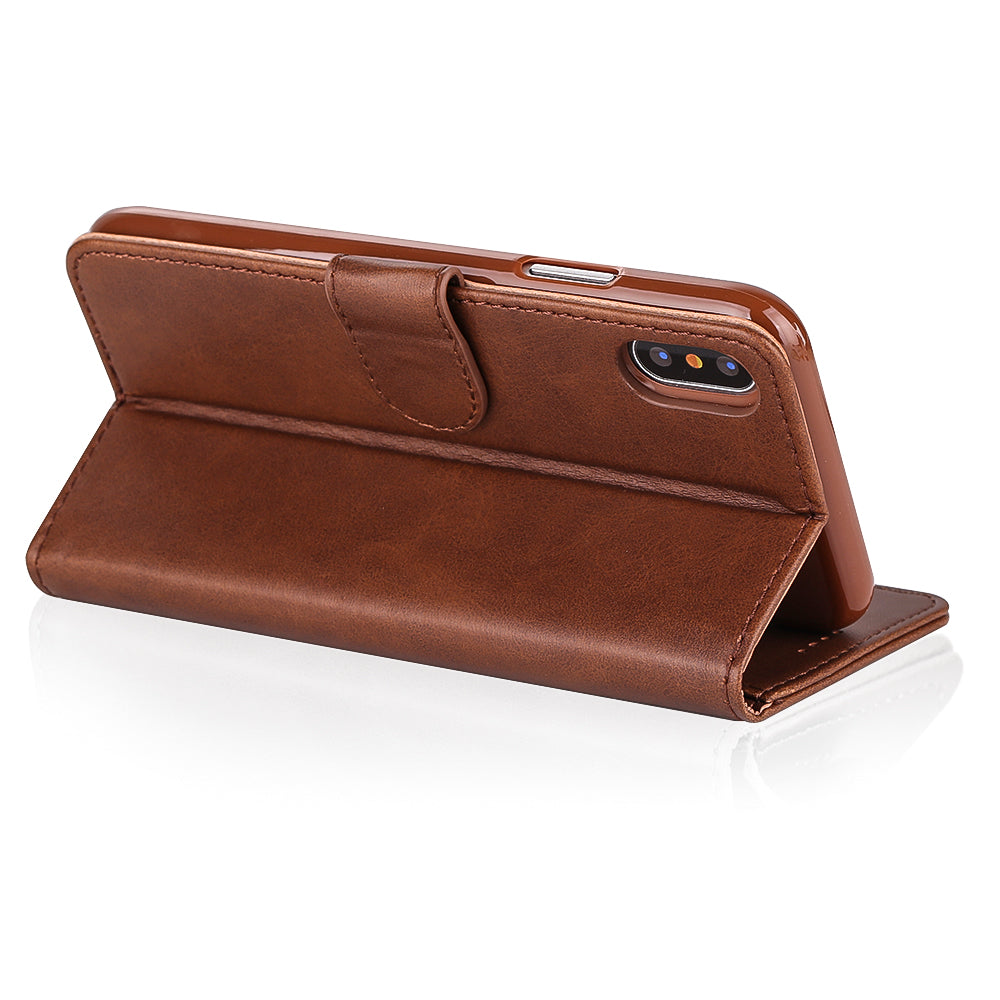 LC.IMEEKE Wallet Stand Leather Protective Case for iPhone X/10