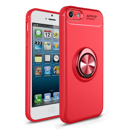 Anti-drop Ring Kickstand TPU Phone Case for iPhone SE/5s/5 Built-in Metal Magnetic Iron Plate