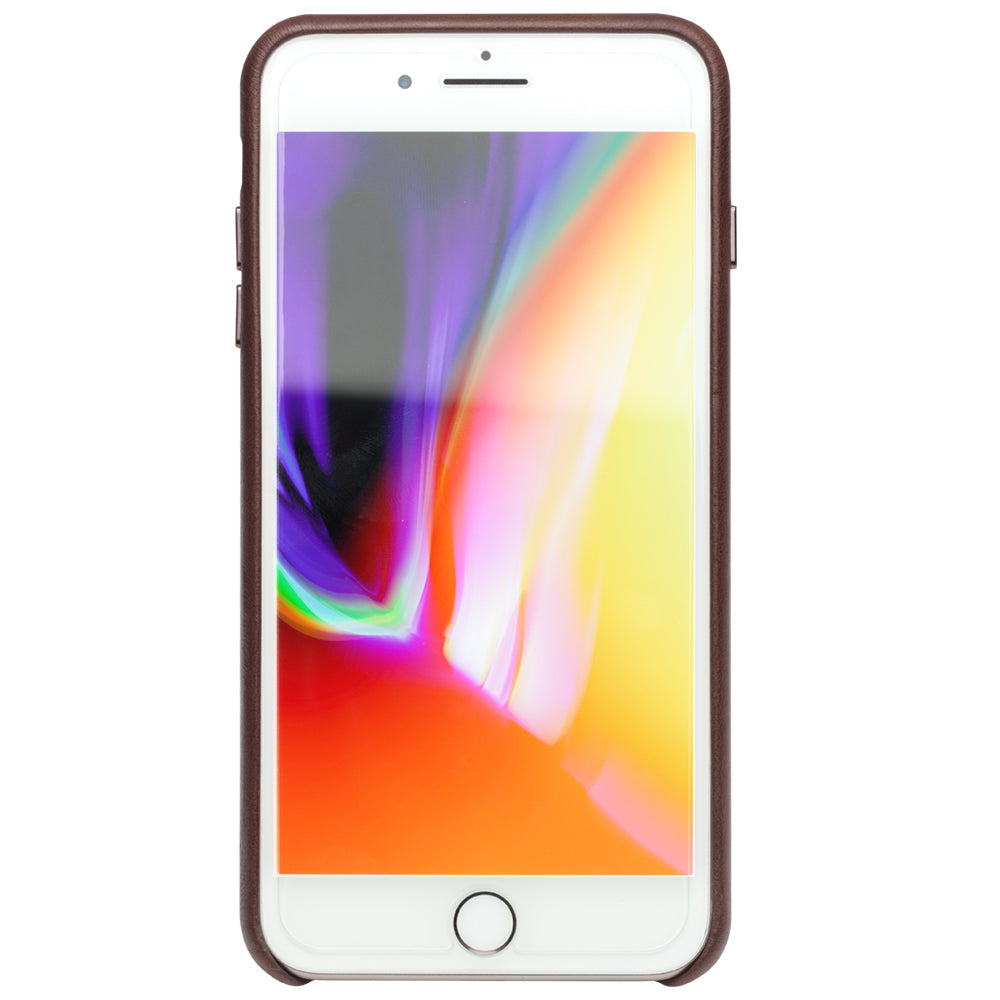 QIALINO Genuine Leather Coated PC Mobile Phone Back Cover for iPhone 8 Plus/7 Plus 5.5 inch