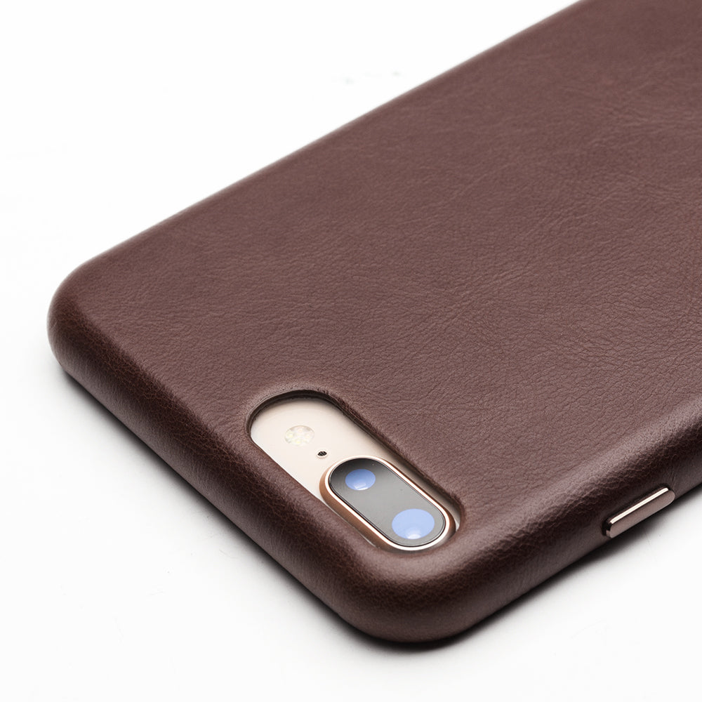 QIALINO Genuine Leather Coated PC Mobile Phone Back Cover for iPhone 8 Plus/7 Plus 5.5 inch