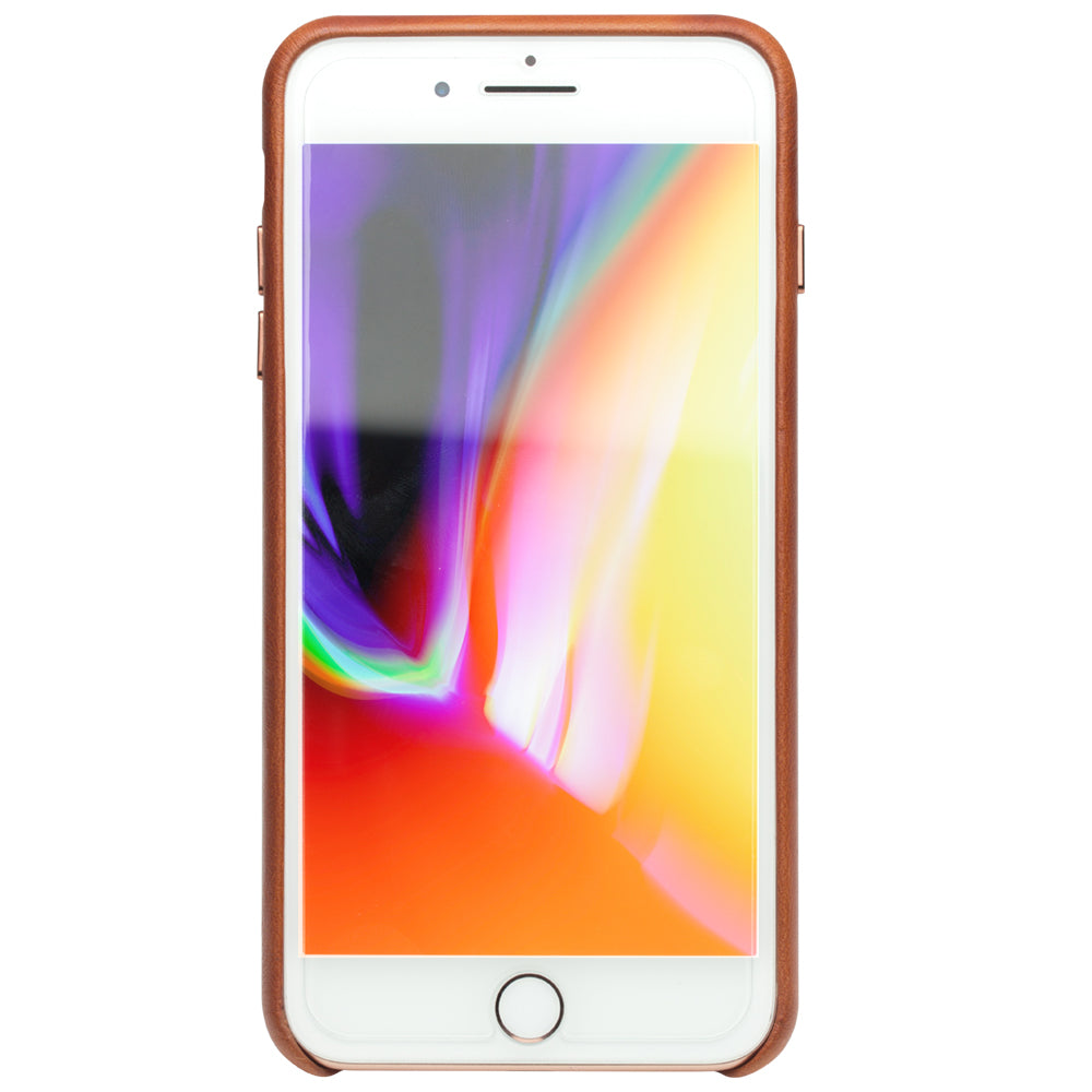 QIALINO Genuine Leather Coated PC Mobile Phone Back Cover for iPhone 8 Plus/7 Plus 5.5 inch