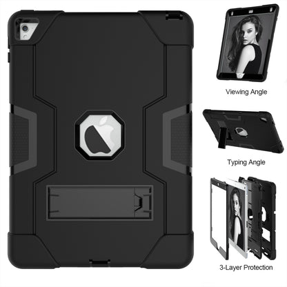Dual Color Kickstand PC + Silicone Armor Defender Tablet Case for iPad Pro 9.7 inch (2016)