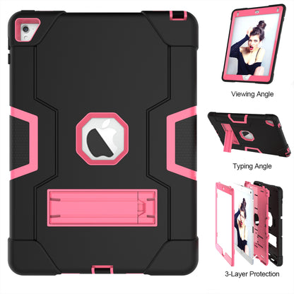 Dual Color Kickstand PC + Silicone Armor Defender Tablet Case for iPad Pro 9.7 inch (2016)