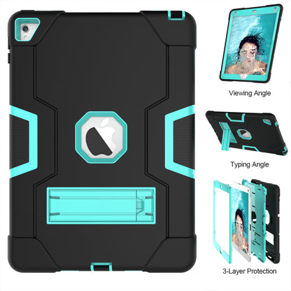 Dual Color Kickstand PC + Silicone Armor Defender Tablet Case for iPad Pro 9.7 inch (2016)
