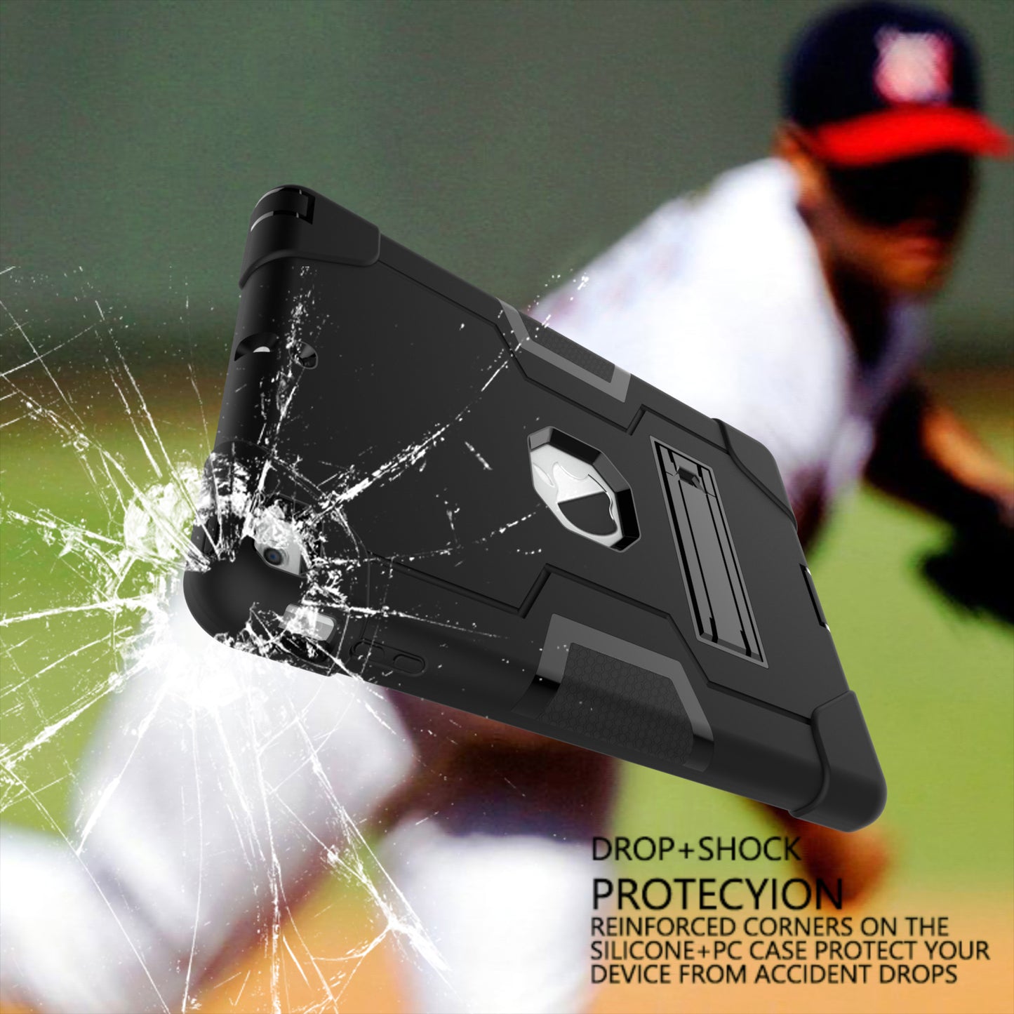 Cool PC + Silicone Hybrid Kickstand Tablet Casing Cover for iPad Air