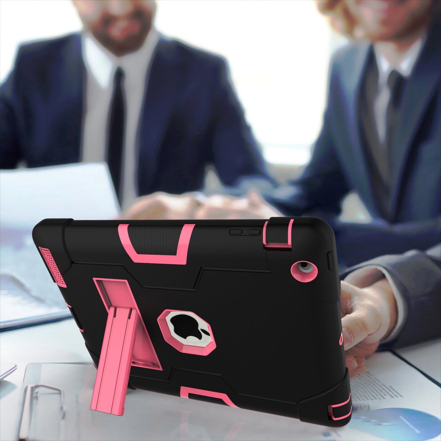 Cool PC + Silicone Hybrid Kickstand Tablet Casing Cover for iPad 4/3/2