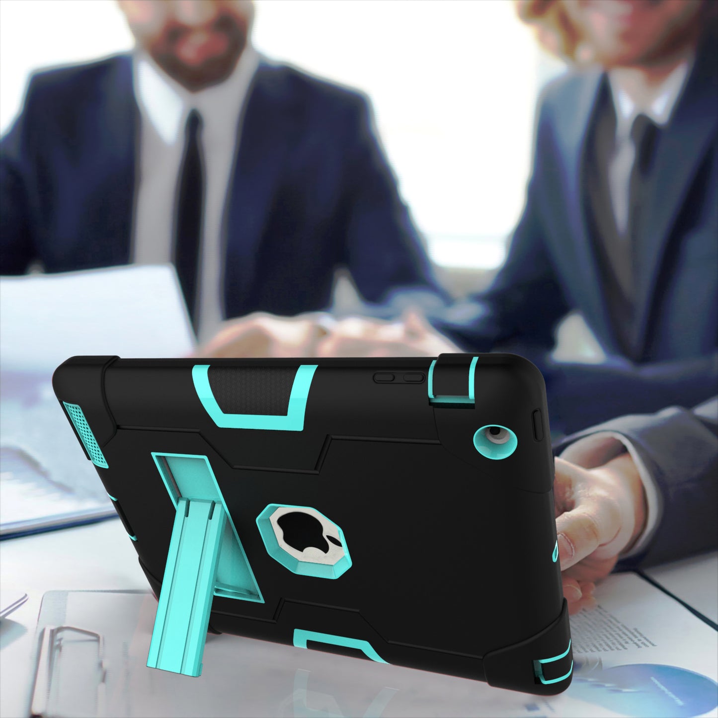 Cool PC + Silicone Hybrid Kickstand Tablet Casing Cover for iPad 4/3/2