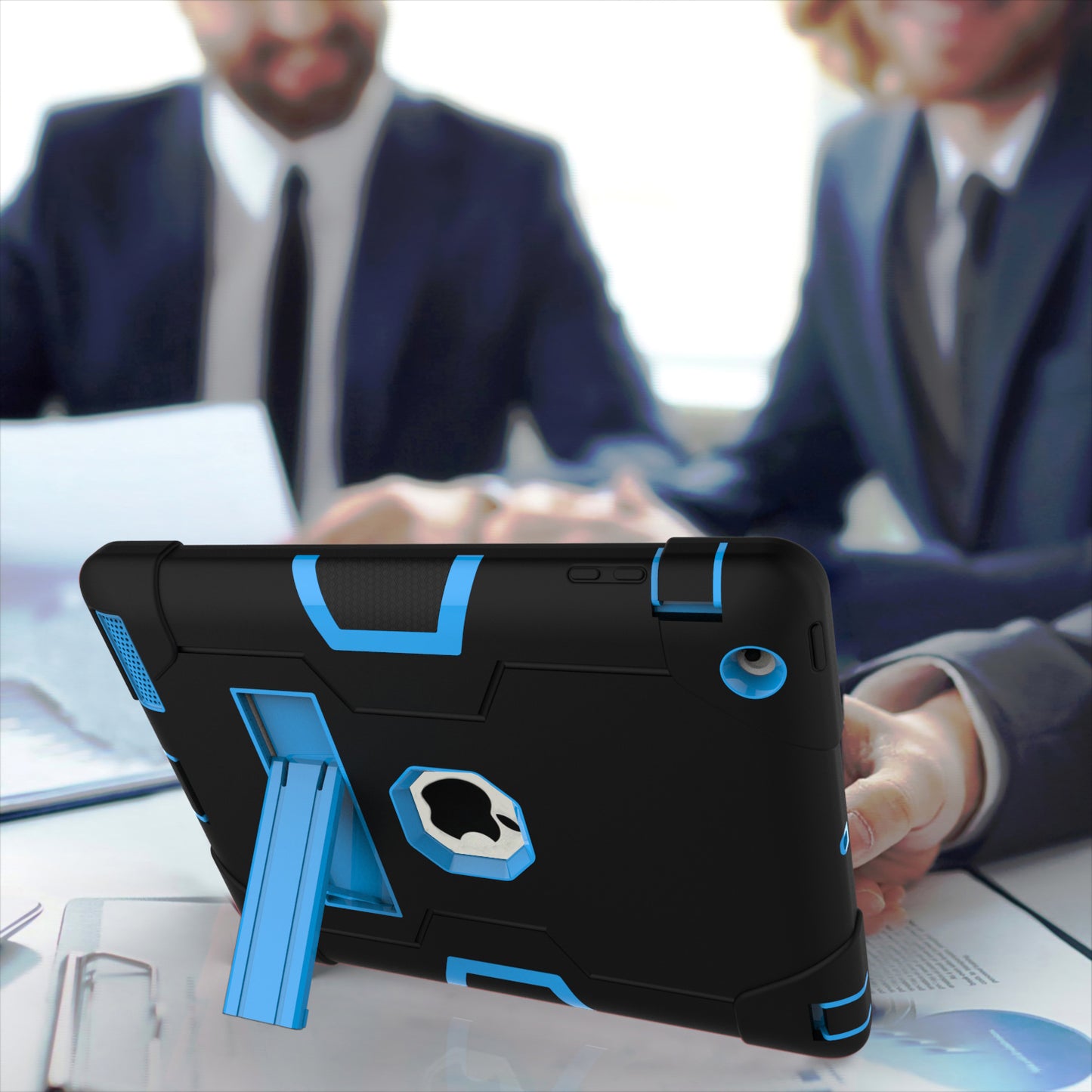 Cool PC + Silicone Hybrid Kickstand Tablet Casing Cover for iPad 4/3/2