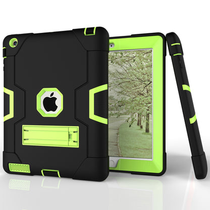 Cool PC + Silicone Hybrid Kickstand Tablet Casing Cover for iPad 4/3/2