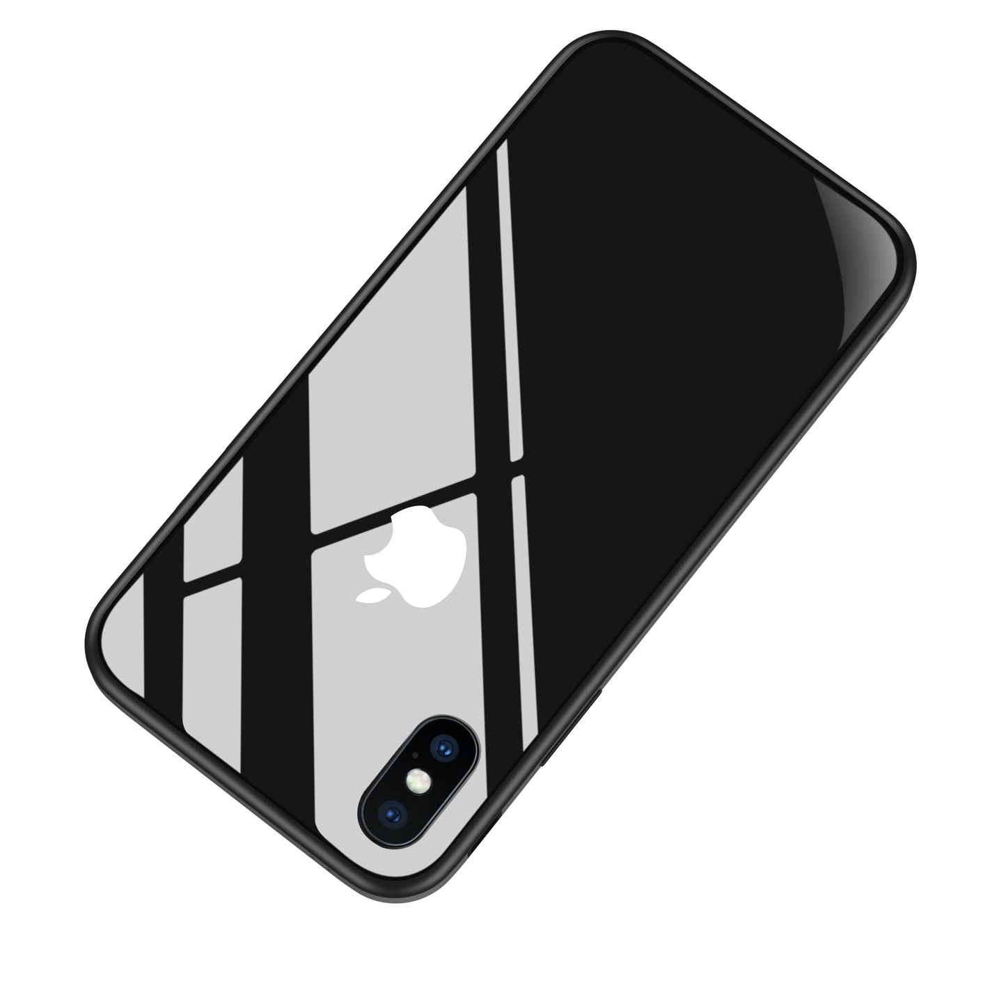 SULADA Tempered Glass + Metal Frame + TPU Hybrid Case for iPhone XS / X