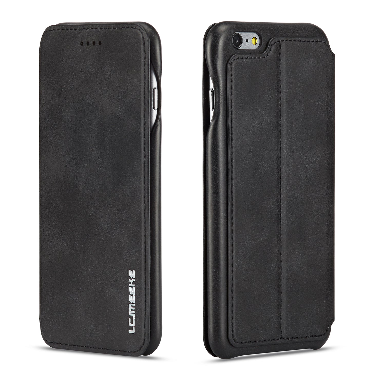 LC.IMEEKE for iPhone 6s Plus/6 Plus Retro Style Leather Card Holder Stand Case