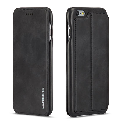 LC.IMEEKE for iPhone 6s Plus/6 Plus Retro Style Leather Card Holder Stand Case