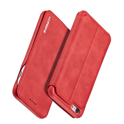 LC.IMEEKE for iPhone 6s Plus/6 Plus Retro Style Leather Card Holder Stand Case