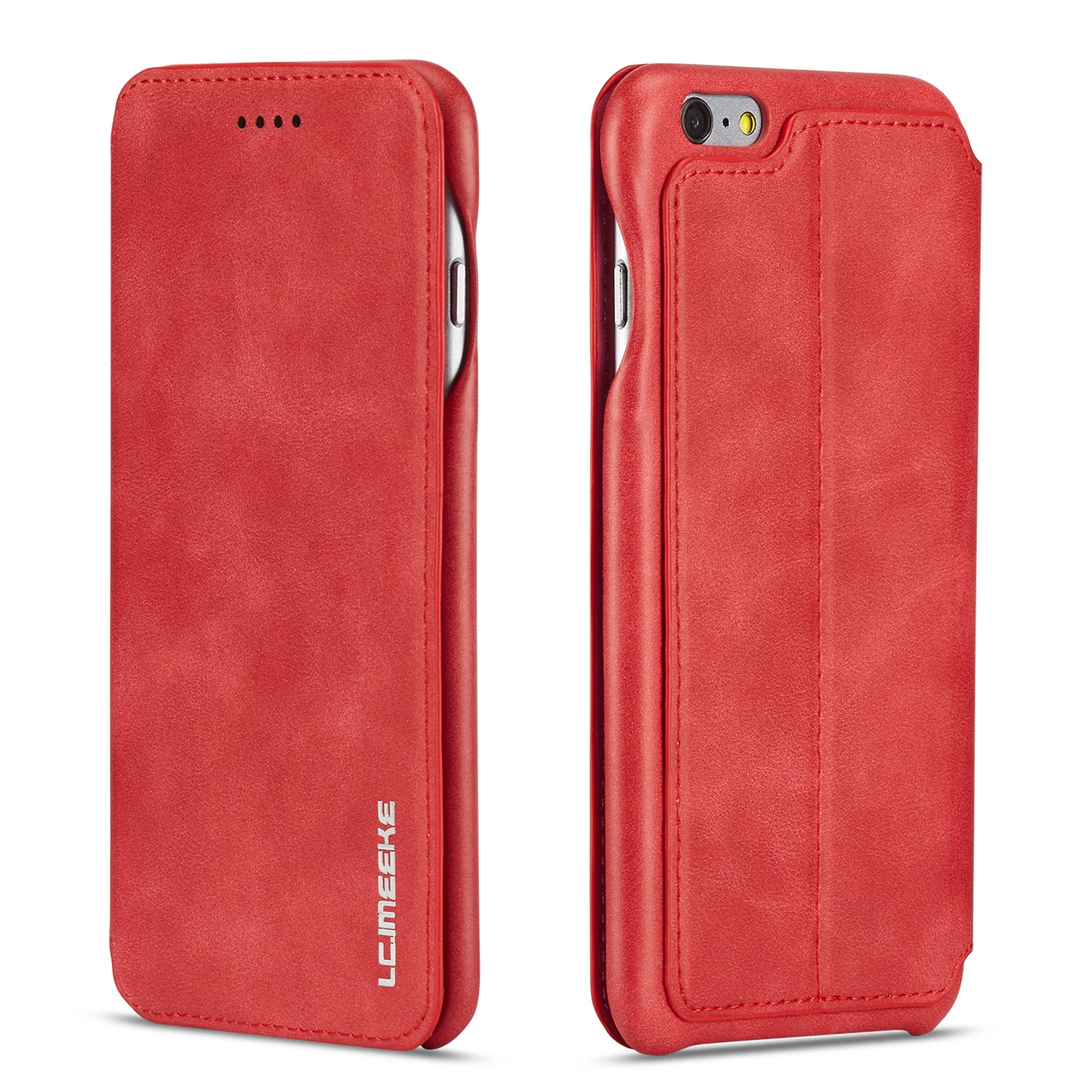 LC.IMEEKE for iPhone 6s Plus/6 Plus Retro Style Leather Card Holder Stand Case