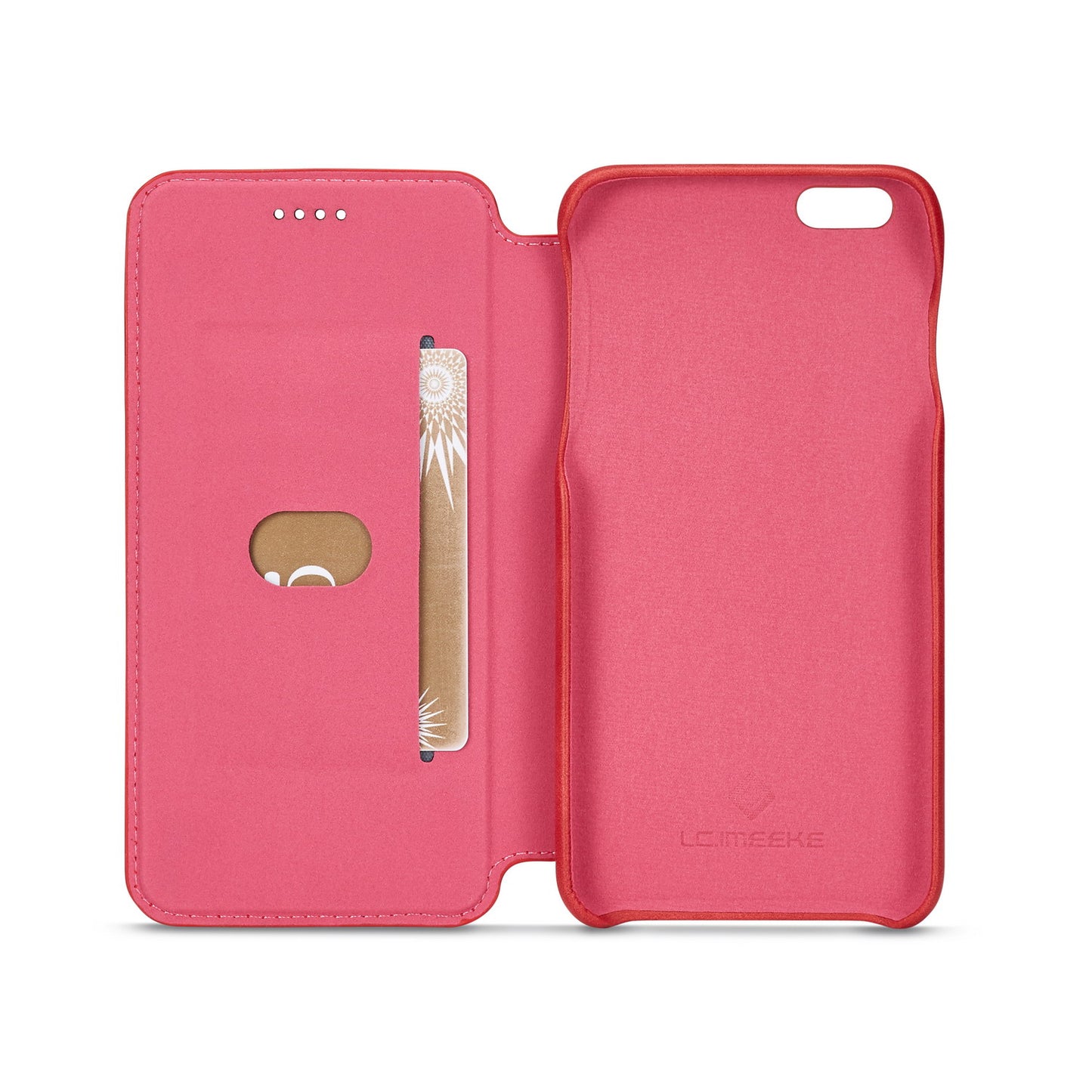 LC.IMEEKE for iPhone 6s Plus/6 Plus Retro Style Leather Card Holder Stand Case
