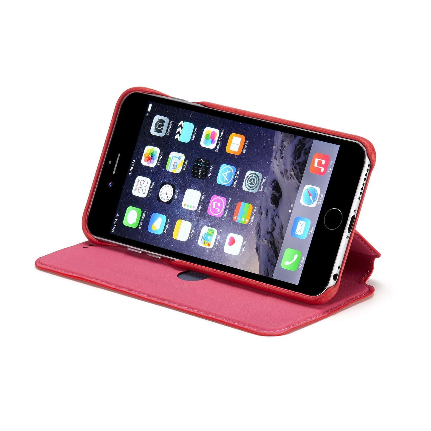 LC.IMEEKE for iPhone 6s Plus/6 Plus Retro Style Leather Card Holder Stand Case