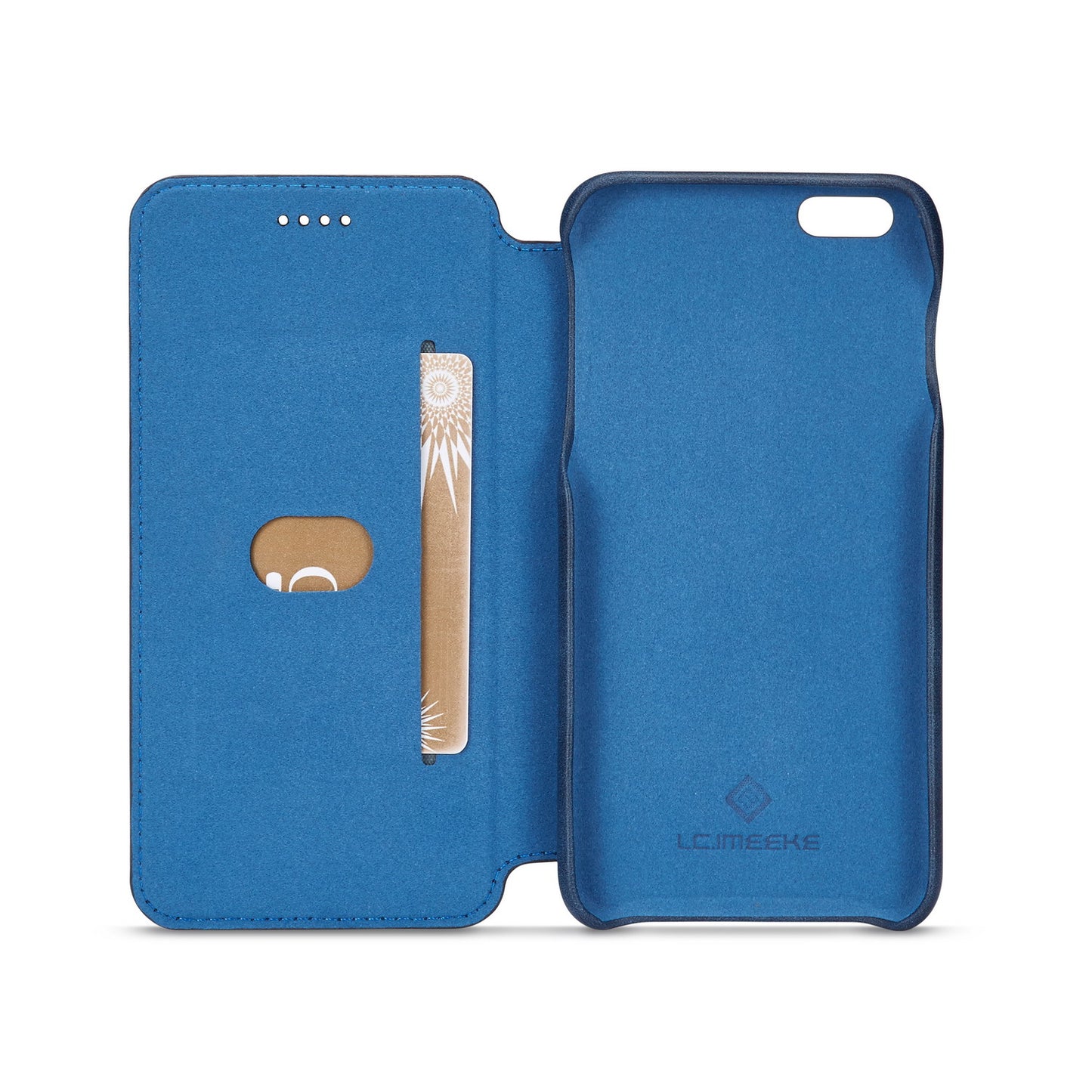 LC.IMEEKE for iPhone 6s Plus/6 Plus Retro Style Leather Card Holder Stand Case