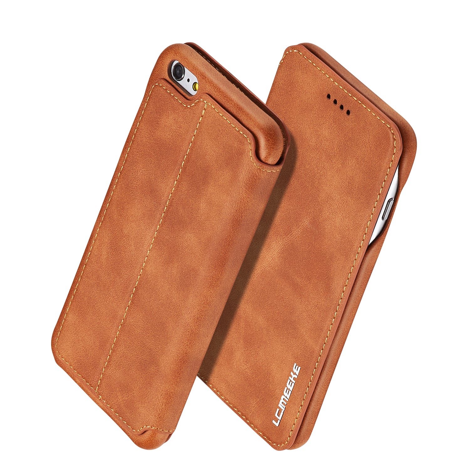 LC.IMEEKE for iPhone 6s Plus/6 Plus Retro Style Leather Card Holder Stand Case