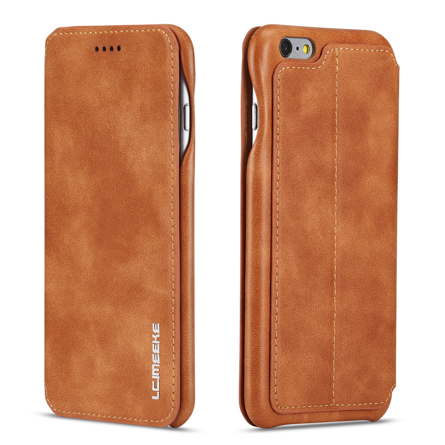 LC.IMEEKE for iPhone 6s Plus/6 Plus Retro Style Leather Card Holder Stand Case