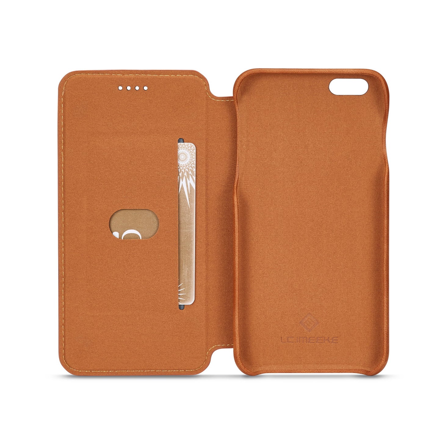 LC.IMEEKE for iPhone 6s Plus/6 Plus Retro Style Leather Card Holder Stand Case