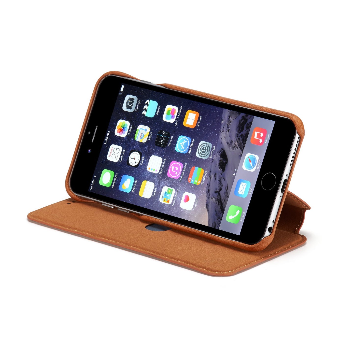 LC.IMEEKE for iPhone 6s Plus/6 Plus Retro Style Leather Card Holder Stand Case