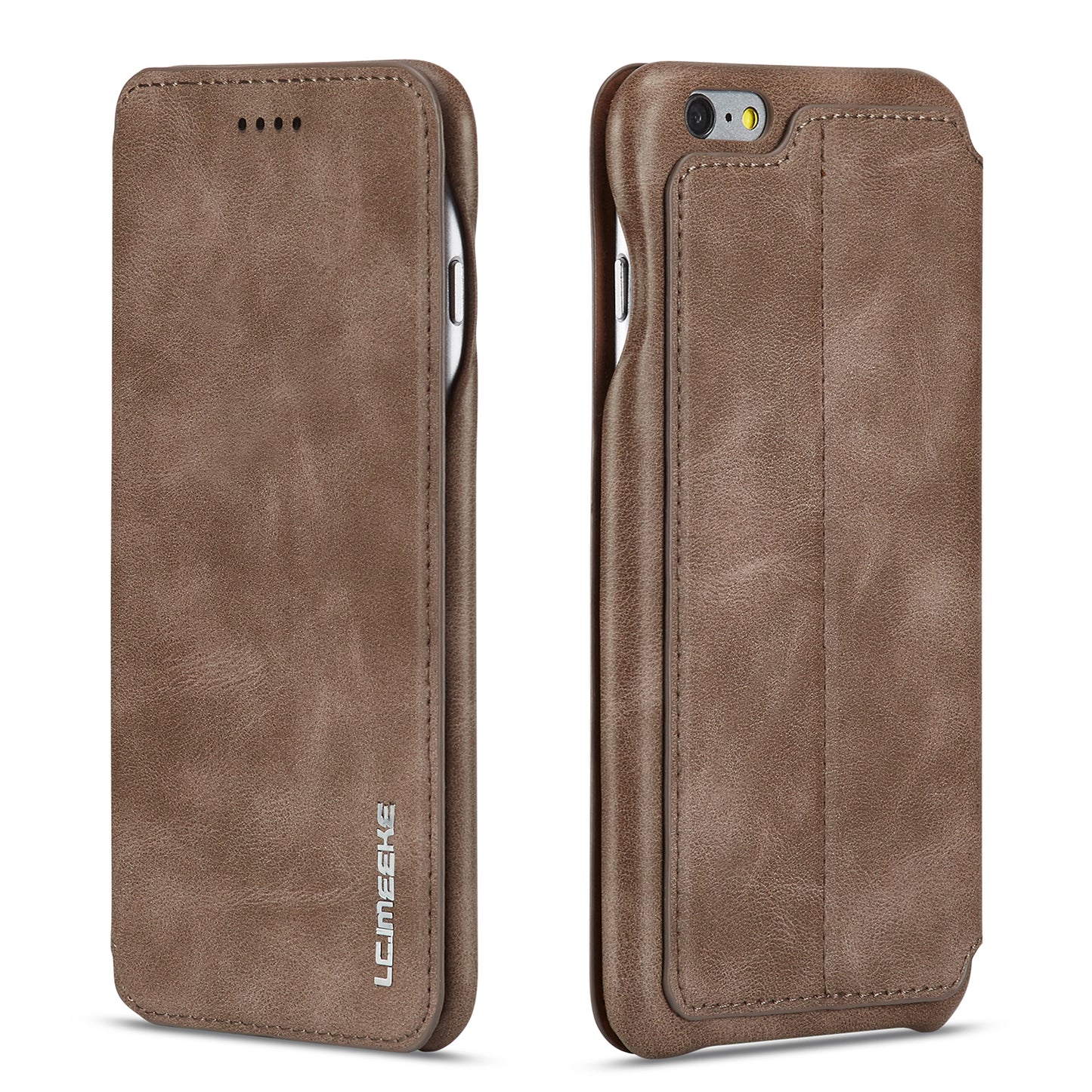 LC.IMEEKE for iPhone 6s Plus/6 Plus Retro Style Leather Card Holder Stand Case