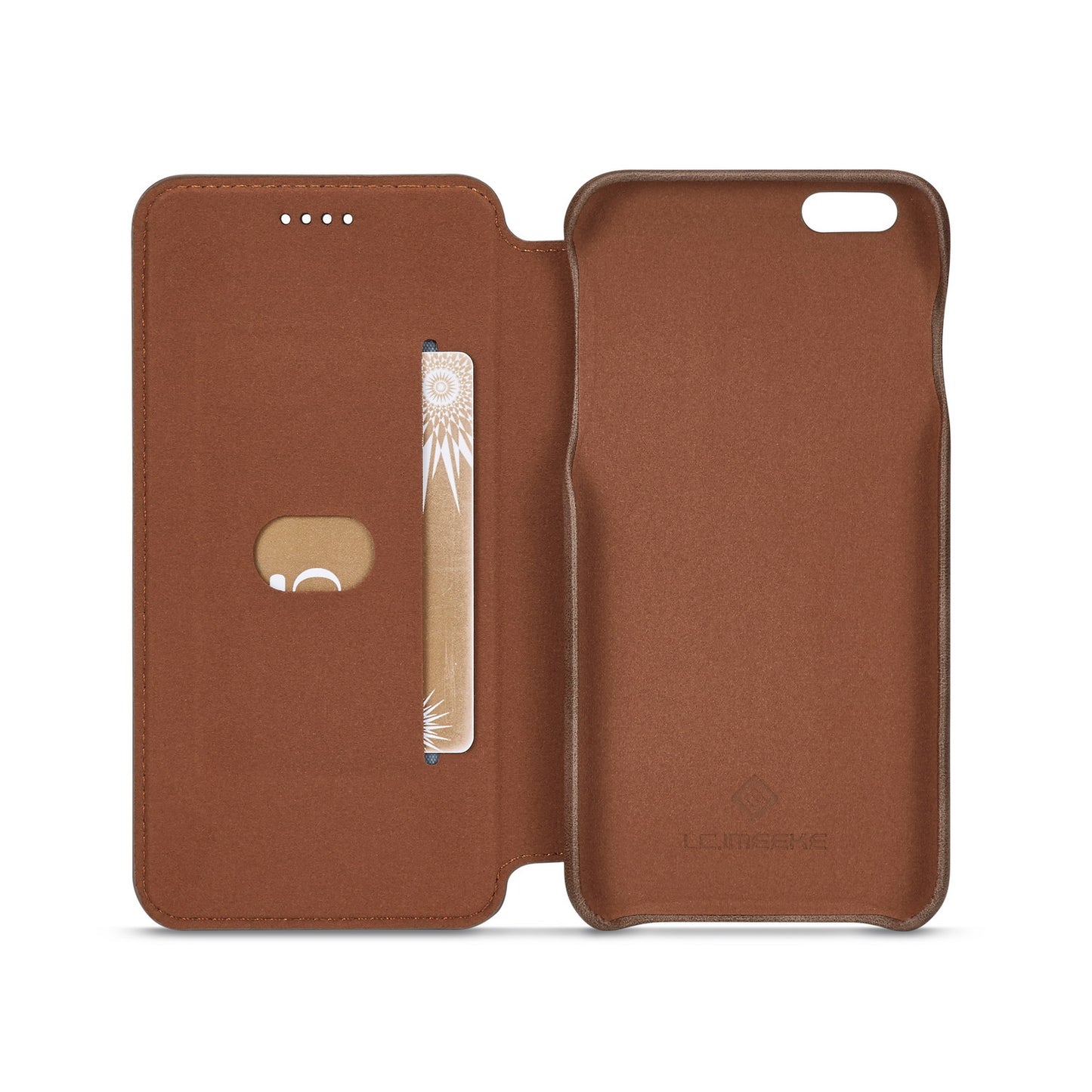LC.IMEEKE for iPhone 6s Plus/6 Plus Retro Style Leather Card Holder Stand Case