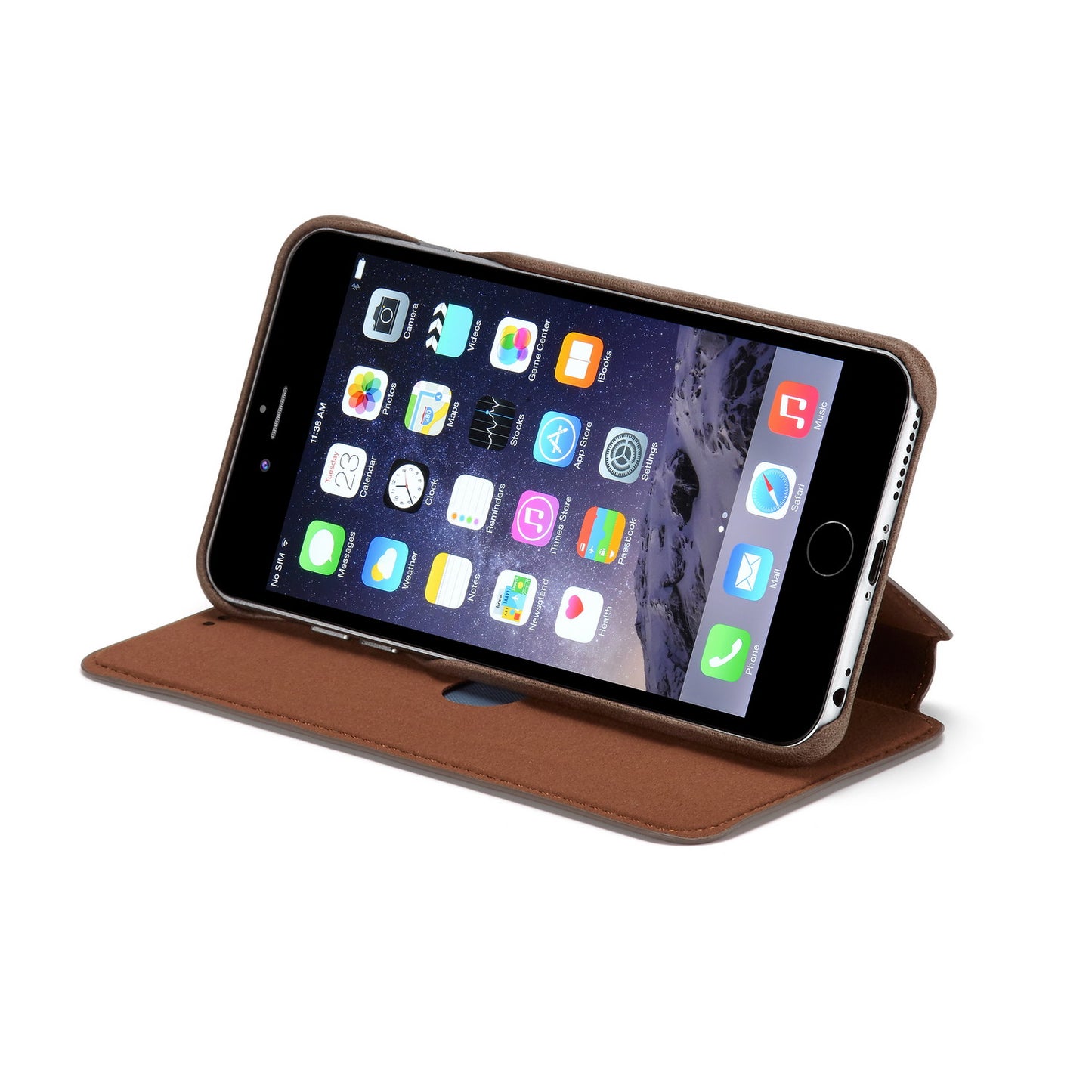 LC.IMEEKE for iPhone 6s Plus/6 Plus Retro Style Leather Card Holder Stand Case