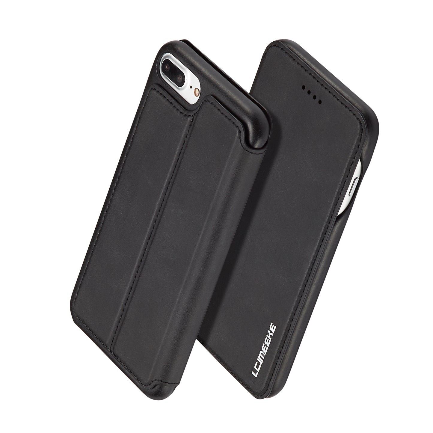 LC.IMEEKE Retro Style Leather Card Slot Bracket Case for iPhone 8 Plus/7 Plus