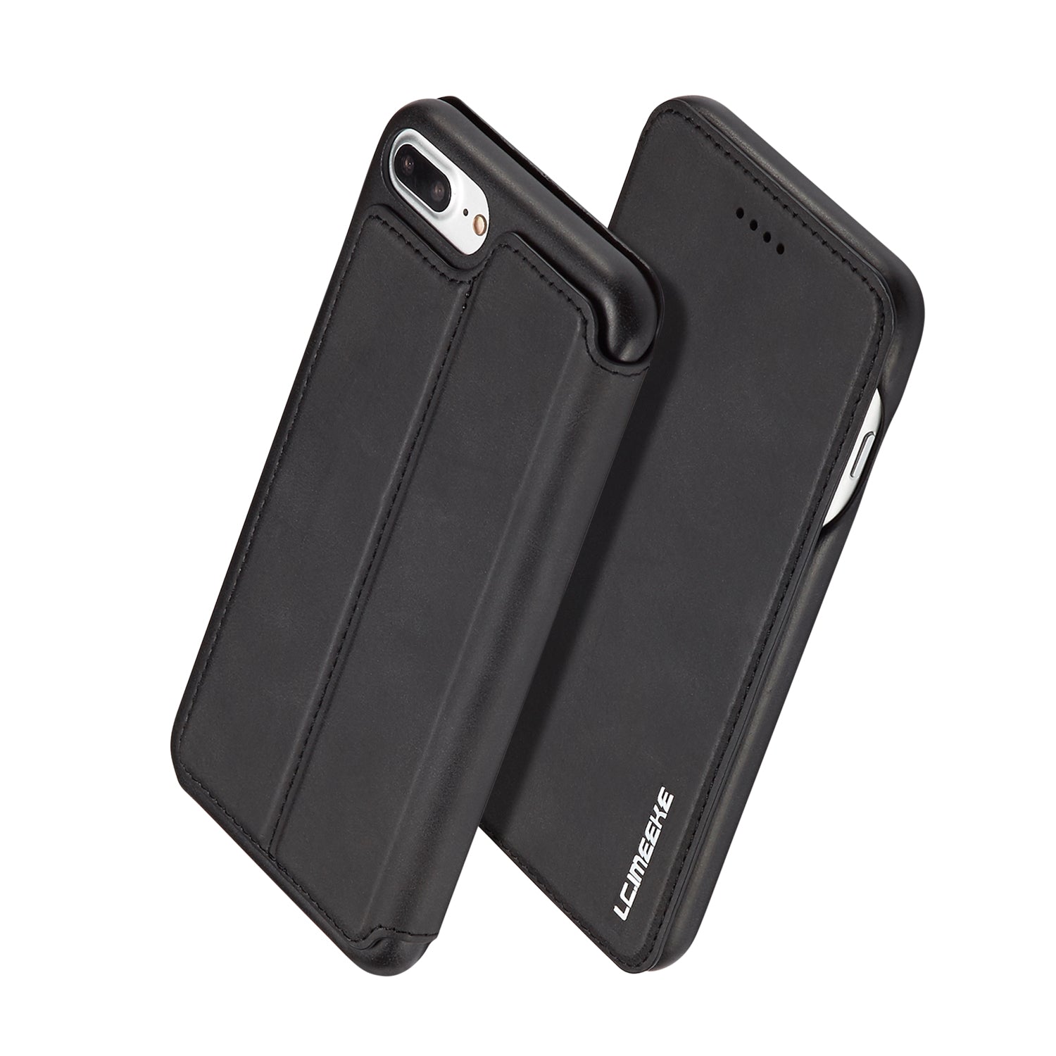LC.IMEEKE Retro Style Leather Card Slot Bracket Case for iPhone 8 Plus/7 Plus