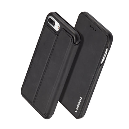 LC.IMEEKE Retro Style Leather Card Slot Bracket Case for iPhone 8 Plus/7 Plus