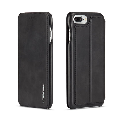 LC.IMEEKE Retro Style Leather Card Slot Bracket Case for iPhone 8 Plus/7 Plus