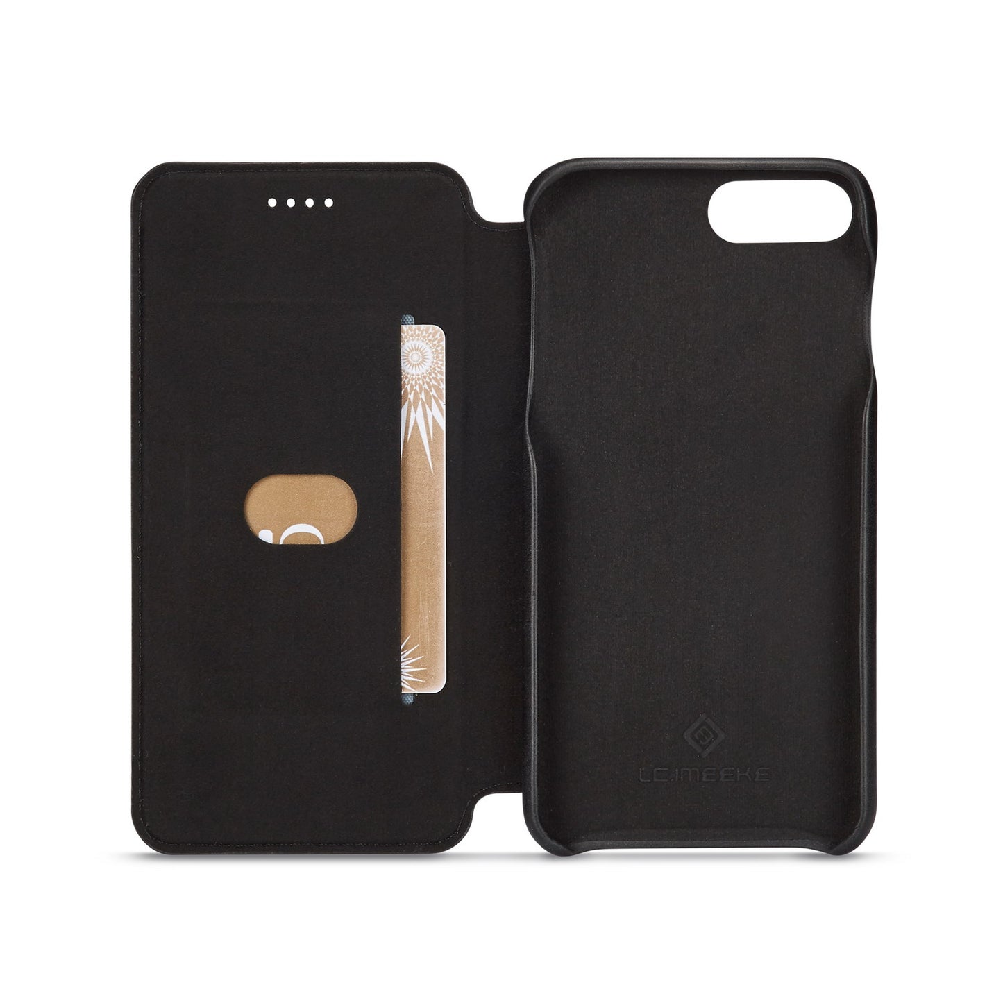 LC.IMEEKE Retro Style Leather Card Slot Bracket Case for iPhone 8 Plus/7 Plus