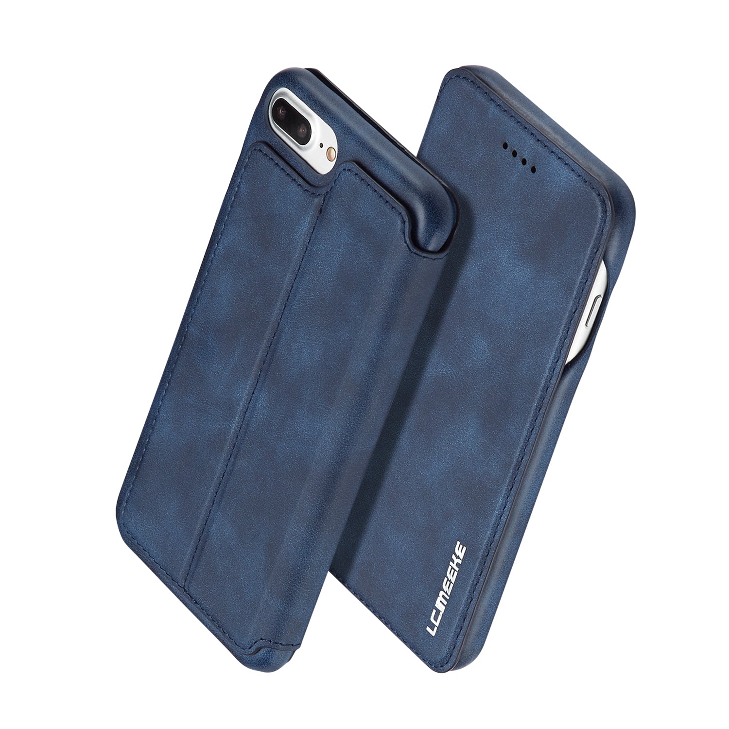 LC.IMEEKE Retro Style Leather Card Slot Bracket Case for iPhone 8 Plus/7 Plus