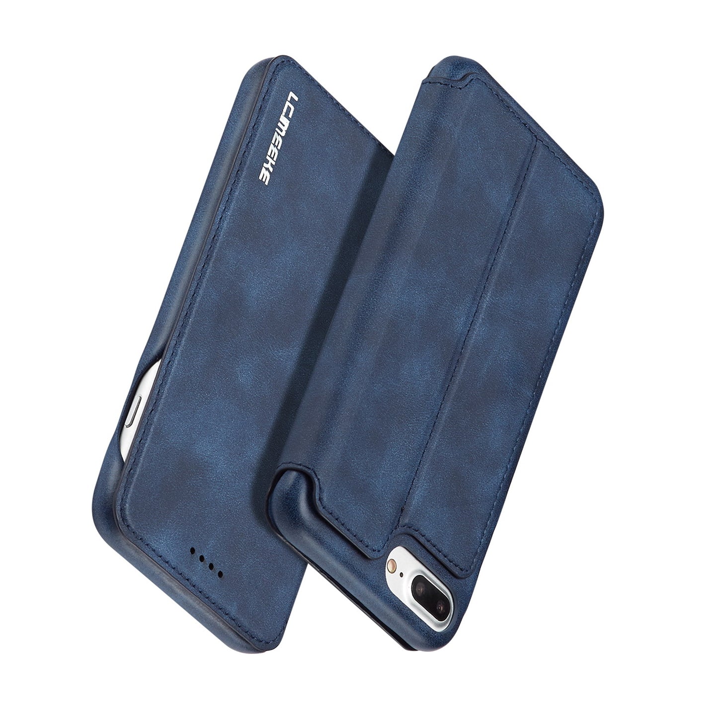 LC.IMEEKE Retro Style Leather Card Slot Bracket Case for iPhone 8 Plus/7 Plus