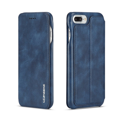 LC.IMEEKE Retro Style Leather Card Slot Bracket Case for iPhone 8 Plus/7 Plus