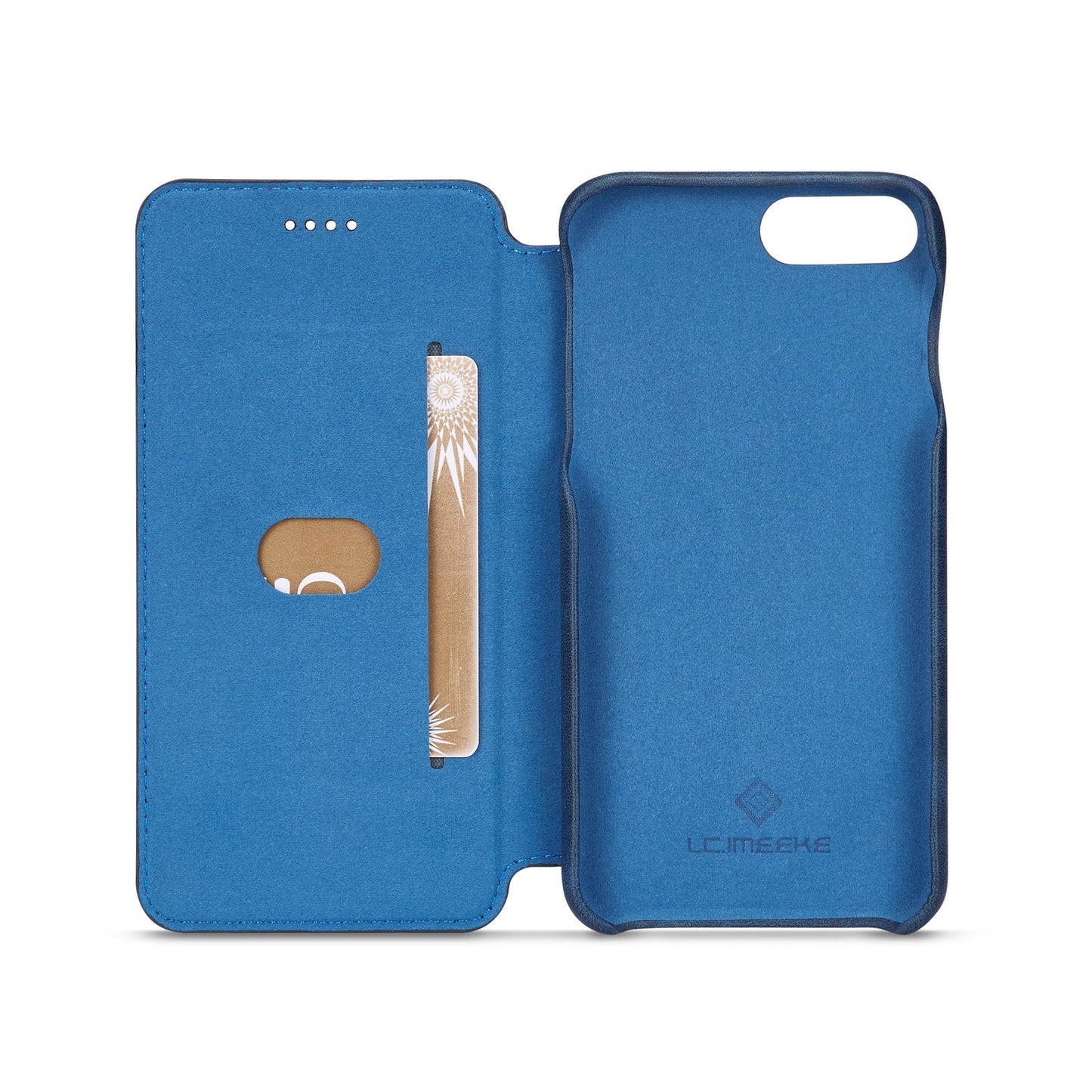 LC.IMEEKE Retro Style Leather Card Slot Bracket Case for iPhone 8 Plus/7 Plus