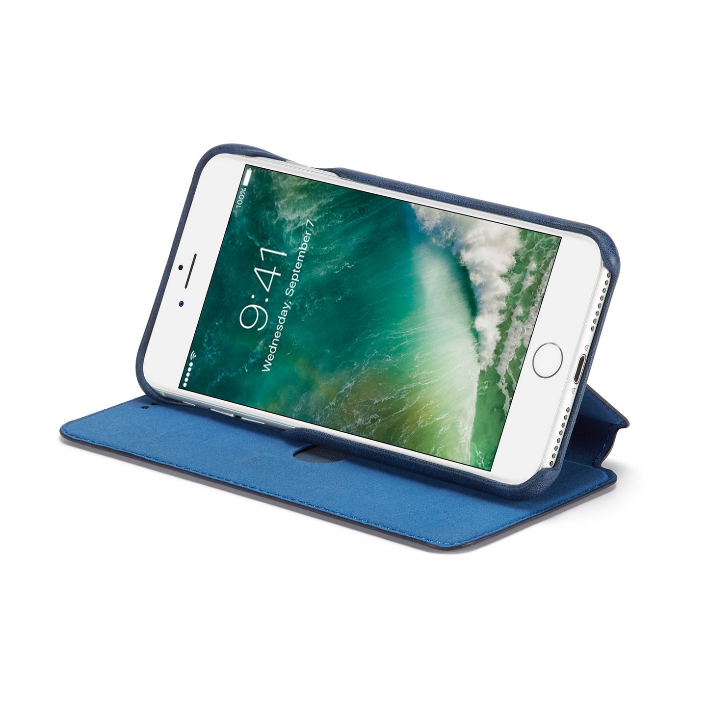 LC.IMEEKE Retro Style Leather Card Slot Bracket Case for iPhone 8 Plus/7 Plus