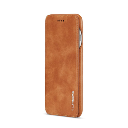 LC.IMEEKE Retro Style Leather Card Slot Bracket Case for iPhone 8 Plus/7 Plus