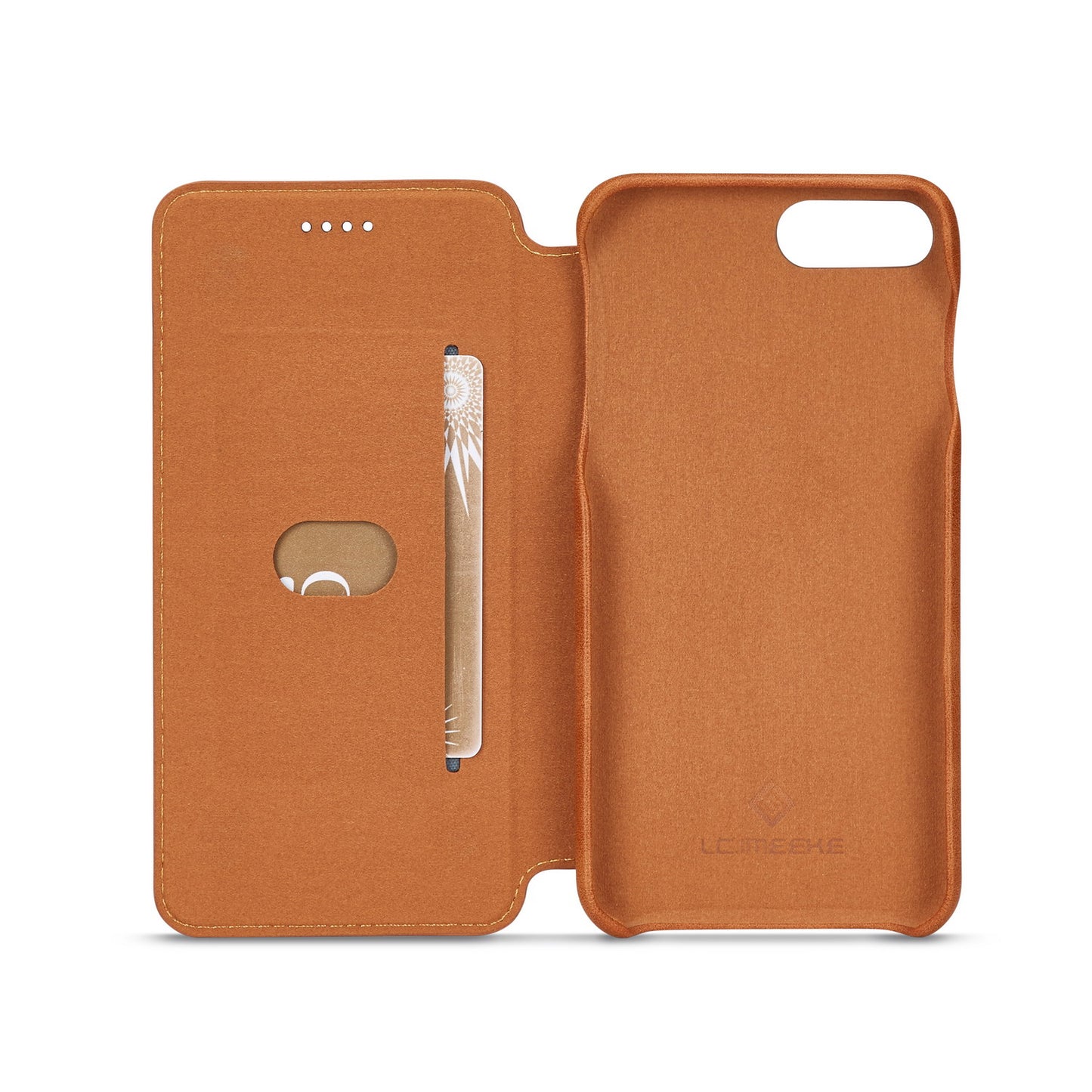 LC.IMEEKE Retro Style Leather Card Slot Bracket Case for iPhone 8 Plus/7 Plus