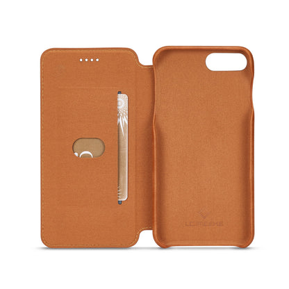 LC.IMEEKE Retro Style Leather Card Slot Bracket Case for iPhone 8 Plus/7 Plus