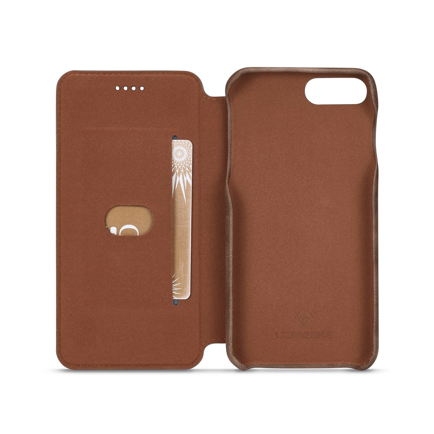 LC.IMEEKE Retro Style Leather Card Slot Bracket Case for iPhone 8 Plus/7 Plus