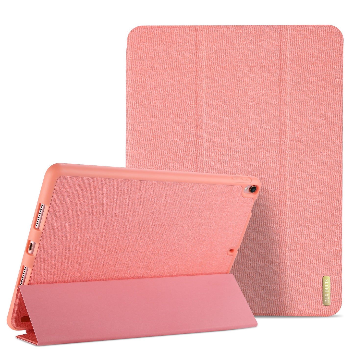 DUXDUCIS Domo Series Cloth Texture Tri-fold Stand PU Leather Smart Cover with Pen Holder for iPad Air 10.5 (2019) / Pro 10.5-inch (2017)