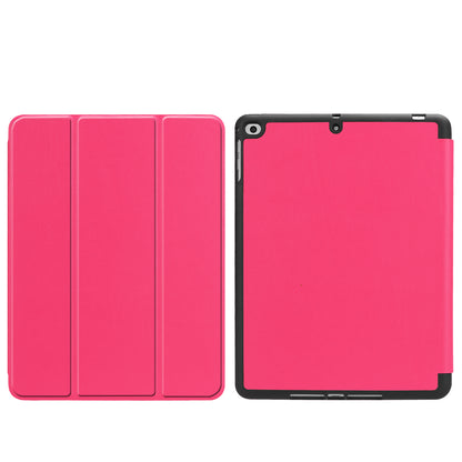 Tri-fold Stand Smart Leather Tablet Protective Casing with Pen Slot for iPad 9.7-inch (2018) / 9.7-inch (2017)