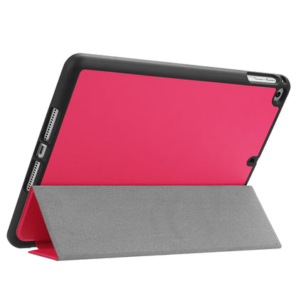 Tri-fold Stand Smart Leather Tablet Protective Casing with Pen Slot for iPad 9.7-inch (2018) / 9.7-inch (2017)