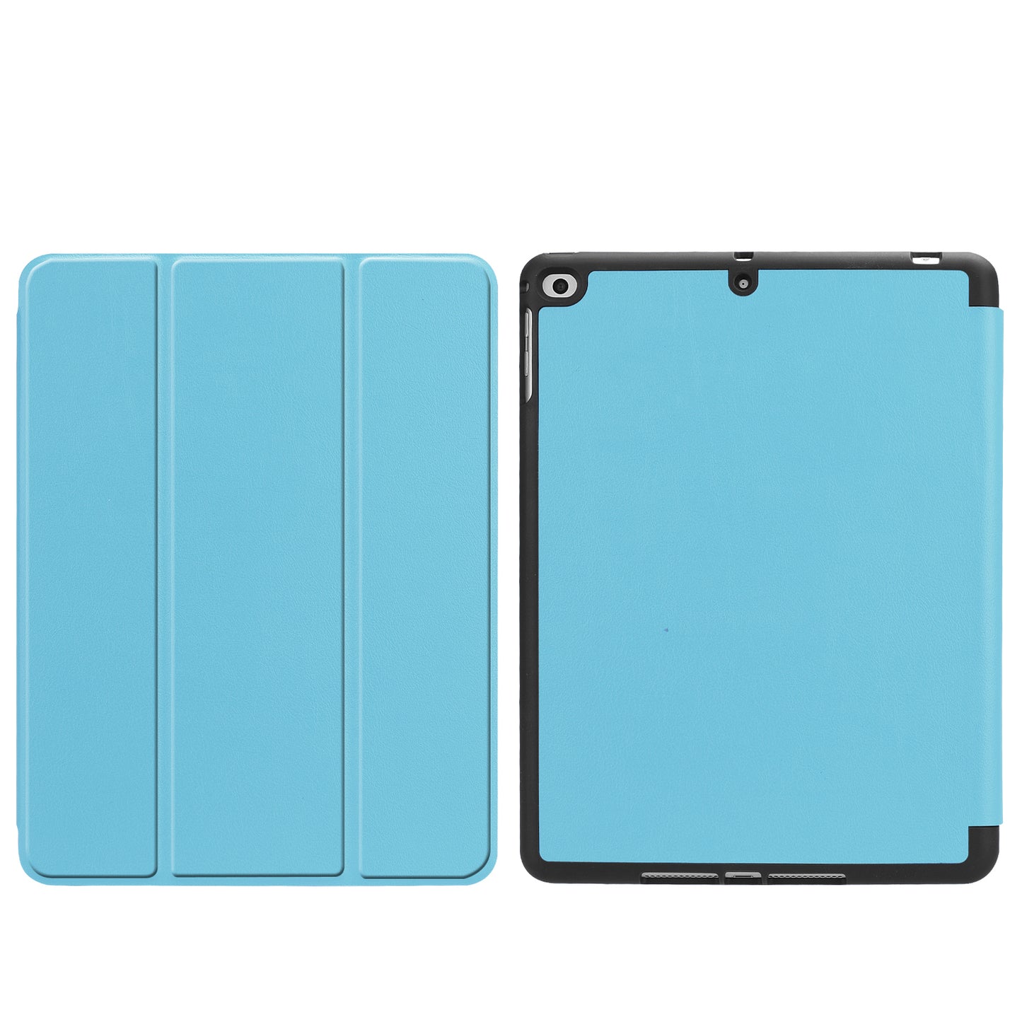 Tri-fold Stand Smart Leather Tablet Protective Casing with Pen Slot for iPad 9.7-inch (2018) / 9.7-inch (2017)
