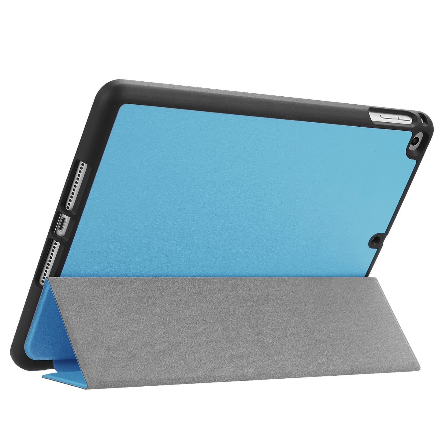Tri-fold Stand Smart Leather Tablet Protective Casing with Pen Slot for iPad 9.7-inch (2018) / 9.7-inch (2017)
