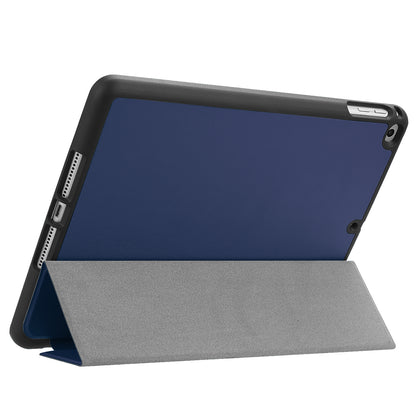 Tri-fold Stand Smart Leather Tablet Protective Casing with Pen Slot for iPad 9.7-inch (2018) / 9.7-inch (2017)